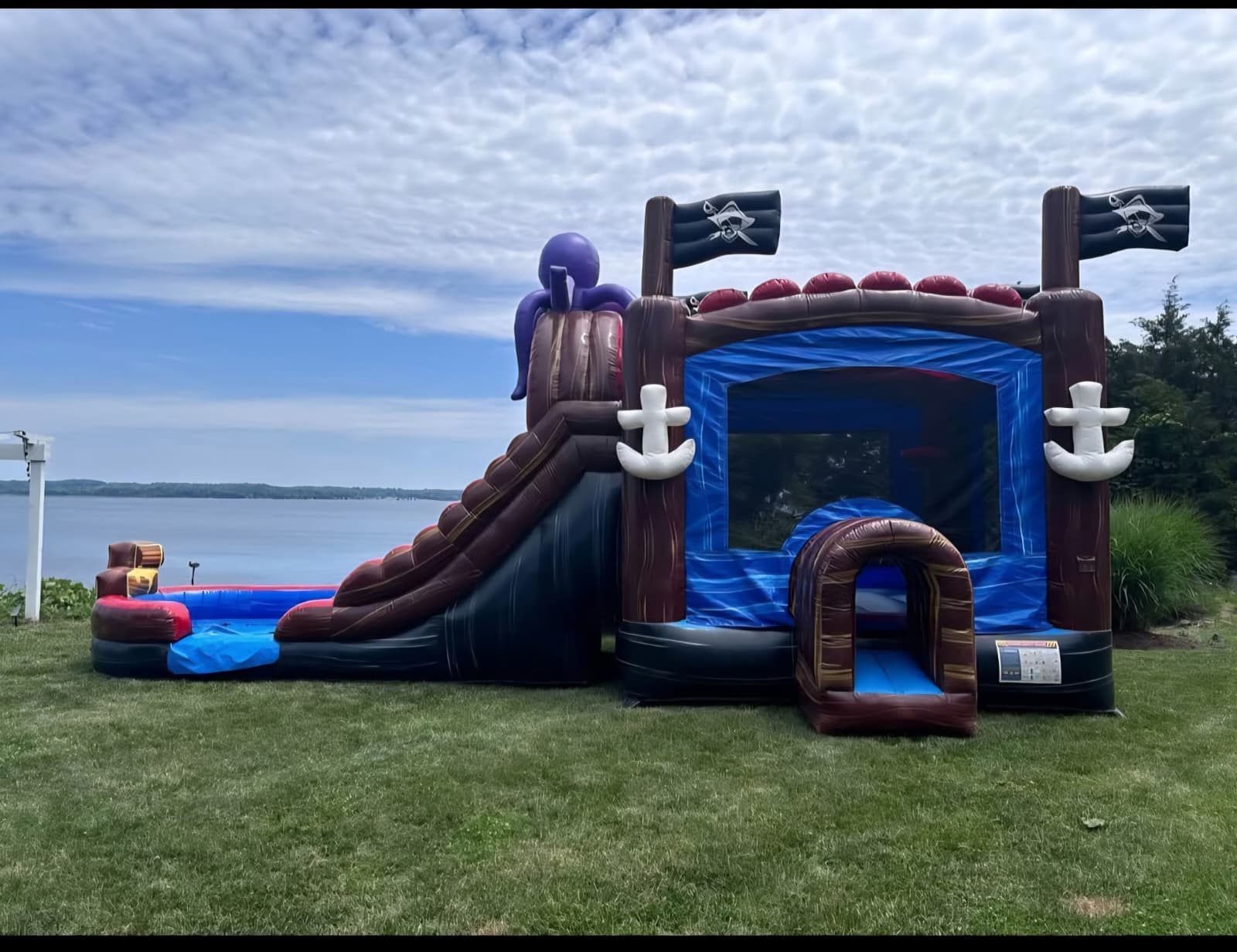 Bounce House + Double-Lane Water Slide